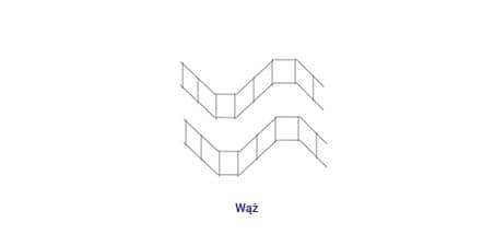 Wąż - podkładka z drutu